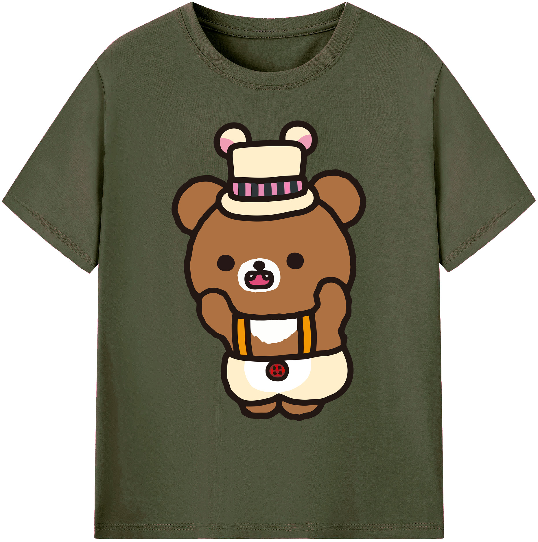 （画像用） リラックマ リラックマ キイロイトリ Rilakkuma Korilakkuma Kiiroitori 綿100％ メンズ半袖Tシャツ｜肌触りやわらか＆通気性